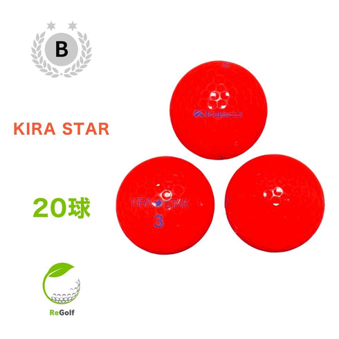 【中古】 ロストボール キャスコ KIRA キラ スター レッド 20球 Bランク ゴルフボール リゴルフ